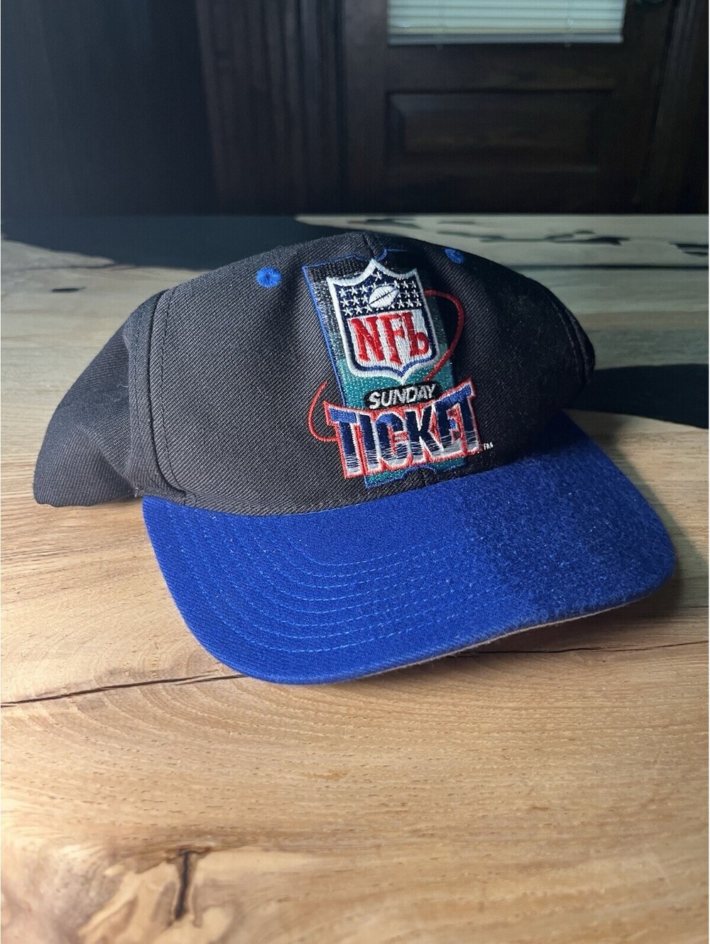 Vintage 90s Logo Athletic NFL Sunday Ticket Black Rare 1990s One Size Hat Cap